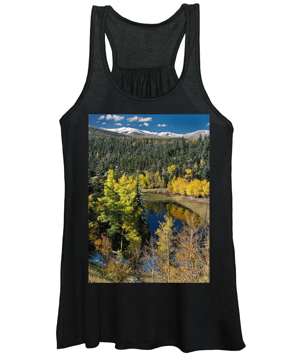 Red River Women's Tank Top featuring the photograph Fall Color On Bobcat Pass by Ron Weathers