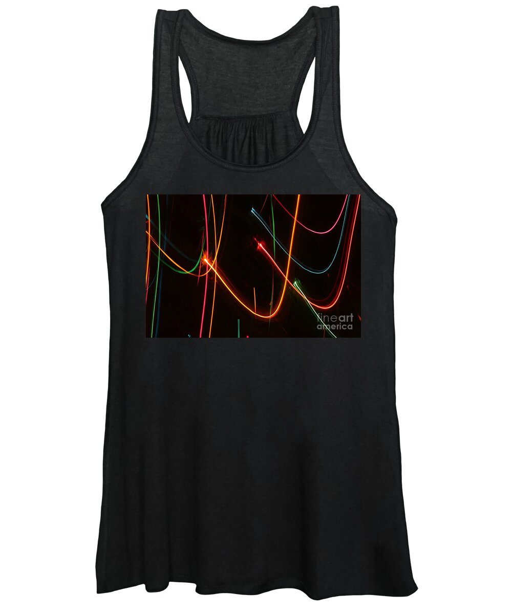 Abstract Women's Tank Top featuring the photograph Abstract Motion Lights #1 by Henrik Lehnerer
