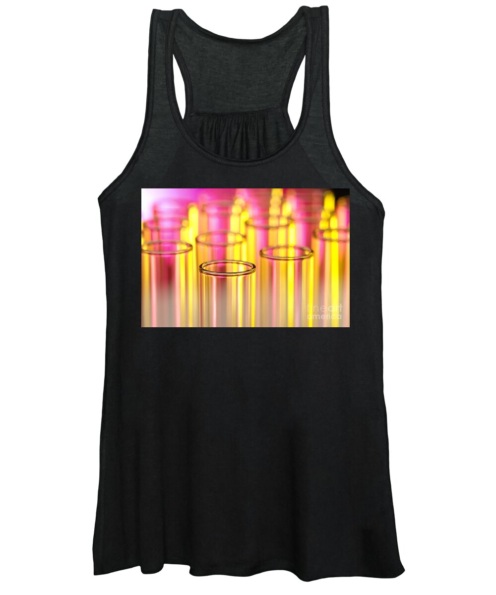 Test Women's Tank Top featuring the photograph Laboratory Test Tubes in Science Research Lab #10 by Science Research Lab