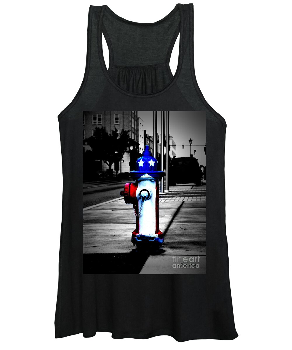 Flag Women's Tank Top featuring the photograph American Pride by Lisa Lambert-Shank