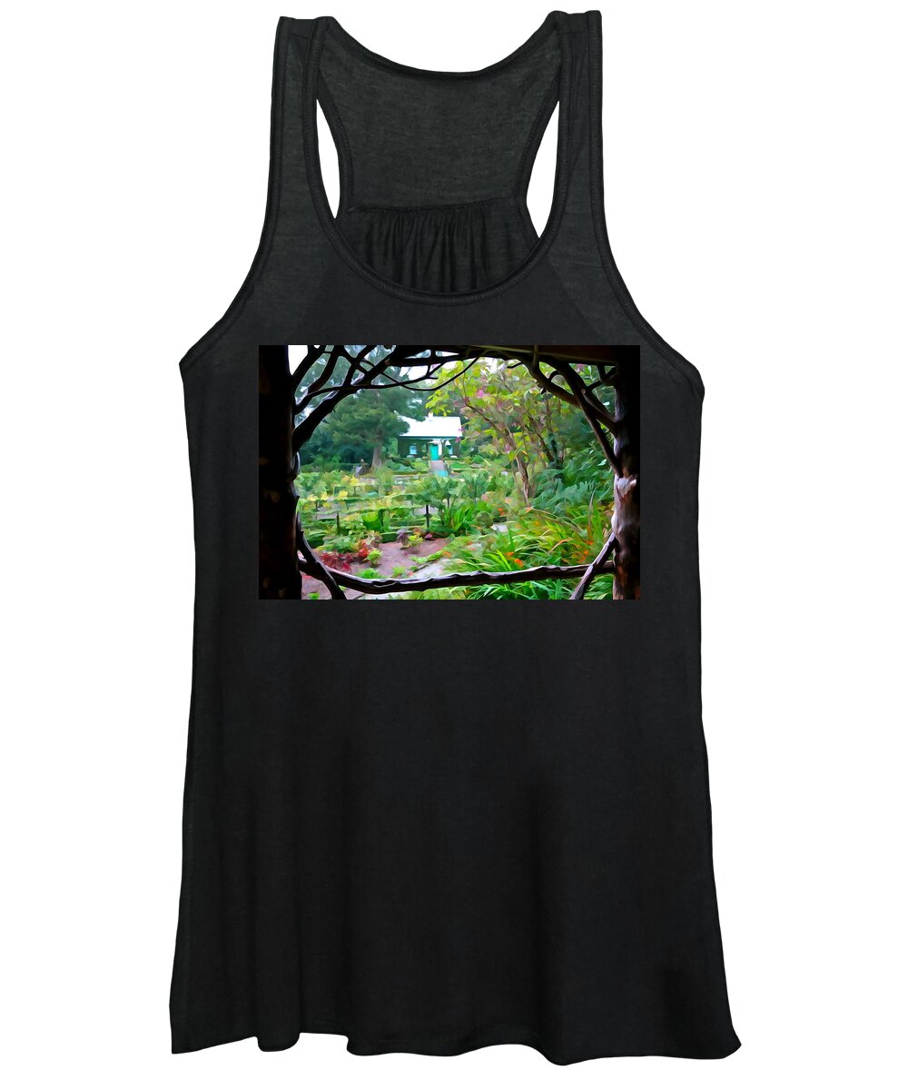 Pergola Women's Tank Top featuring the photograph Arbor View by Norma Brock