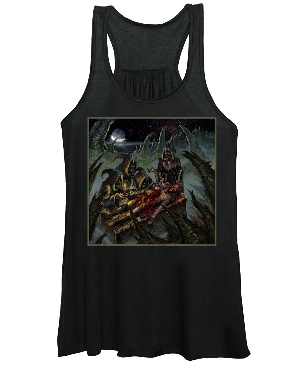 Apostles Of Perversion Women's Tank Top featuring the mixed media Autopsy of the Damned by Tony Koehl
