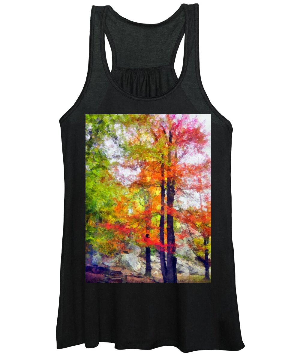 Tree Women's Tank Top featuring the photograph Autumnal Rainbow by Angelina Tamez