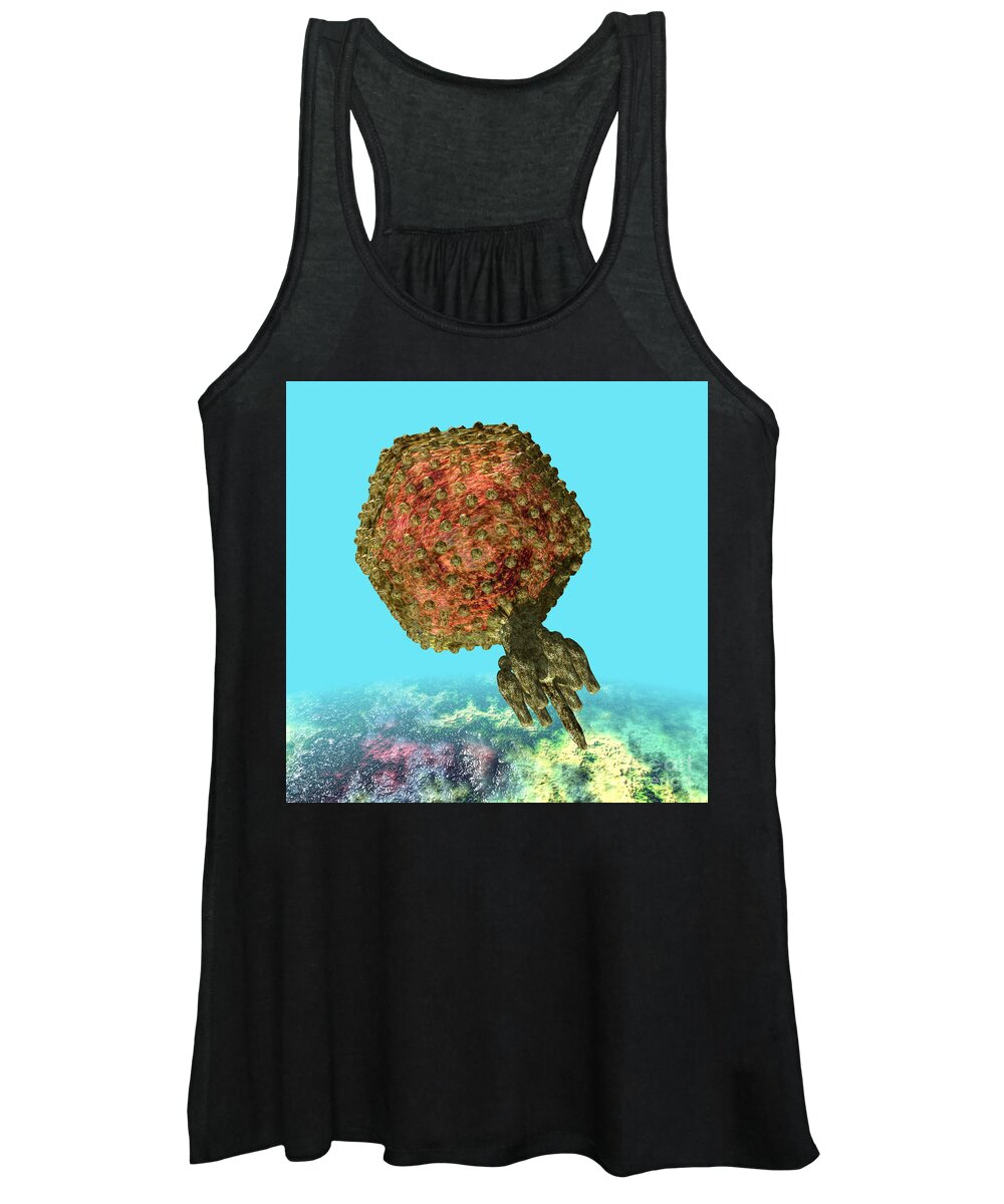 Bacteria Women's Tank Top featuring the digital art Bacteriophage P22 by Russell Kightley