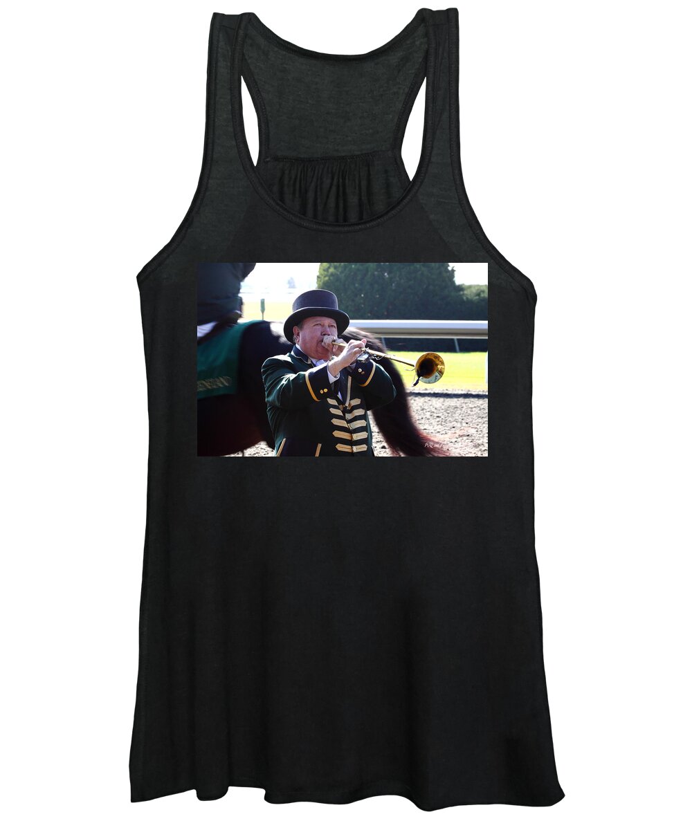 'bucky Sallee Call To Post' Is Doing Just That At The Keeneland Track. Women's Tank Top featuring the photograph 'Bucky Sallee Call to Post' by PJQandFriends Photography