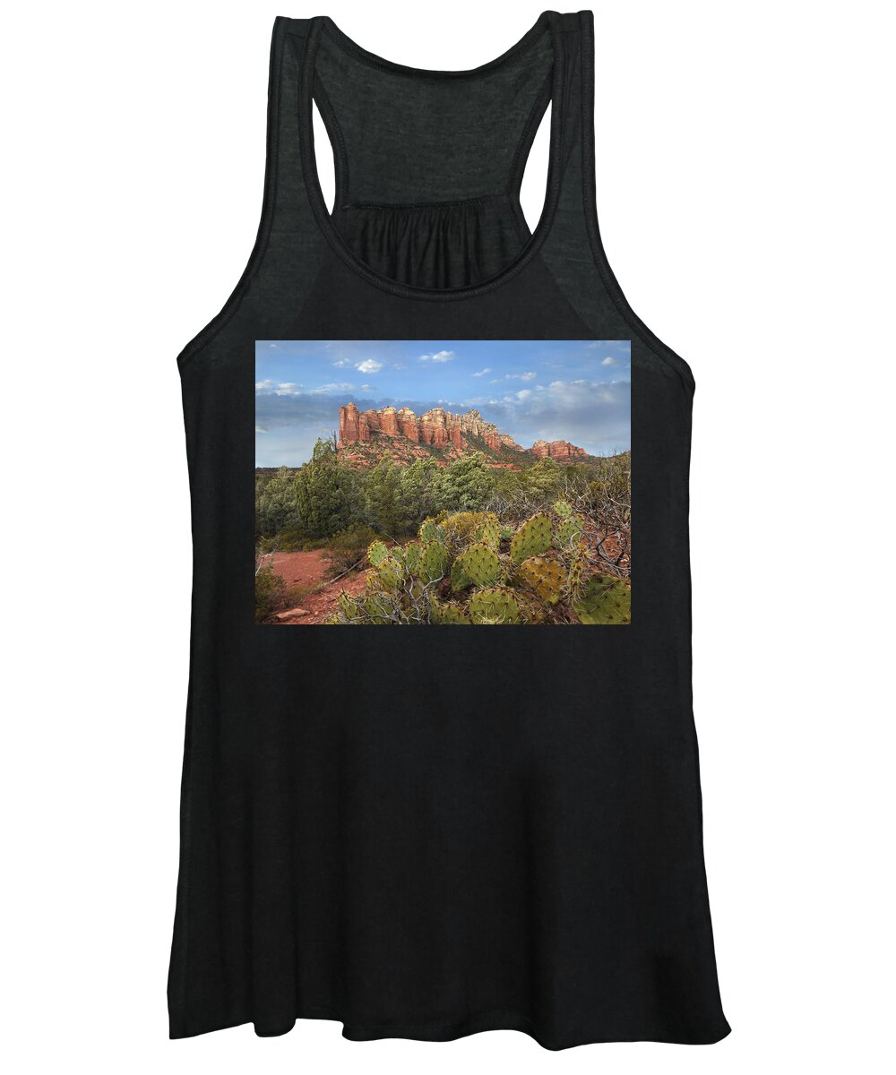 00438932 Women's Tank Top featuring the photograph Coffee Pot Rock Near Sedona Arizona by Tim Fitzharris