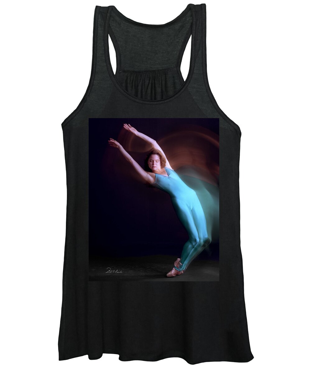 Color Photograph Women's Tank Top featuring the photograph Falling by Frederic A Reinecke