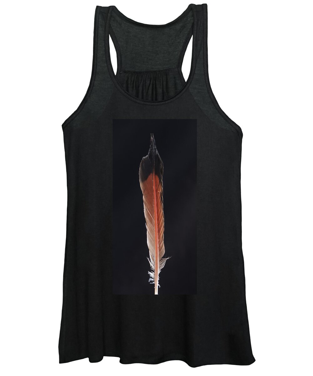 Feather Women's Tank Top featuring the photograph Flick of a Feather by Jean Noren