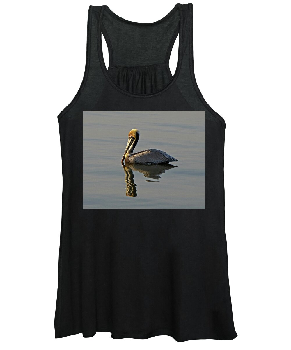 Nature Women's Tank Top featuring the photograph Florida Pelican by Peggy Urban