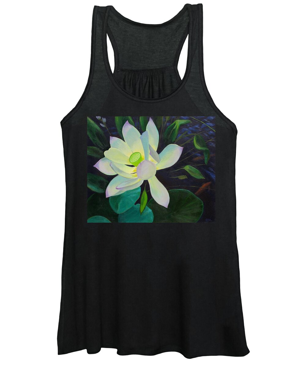 Lotus Women's Tank Top featuring the painting Inner Light by Don Morgan