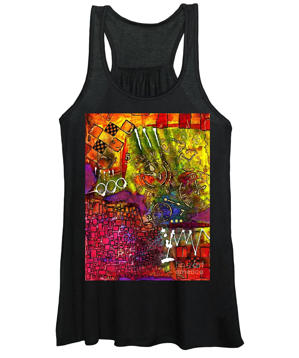 Acrylic Women's Tank Top featuring the painting It's Time by Angela L Walker