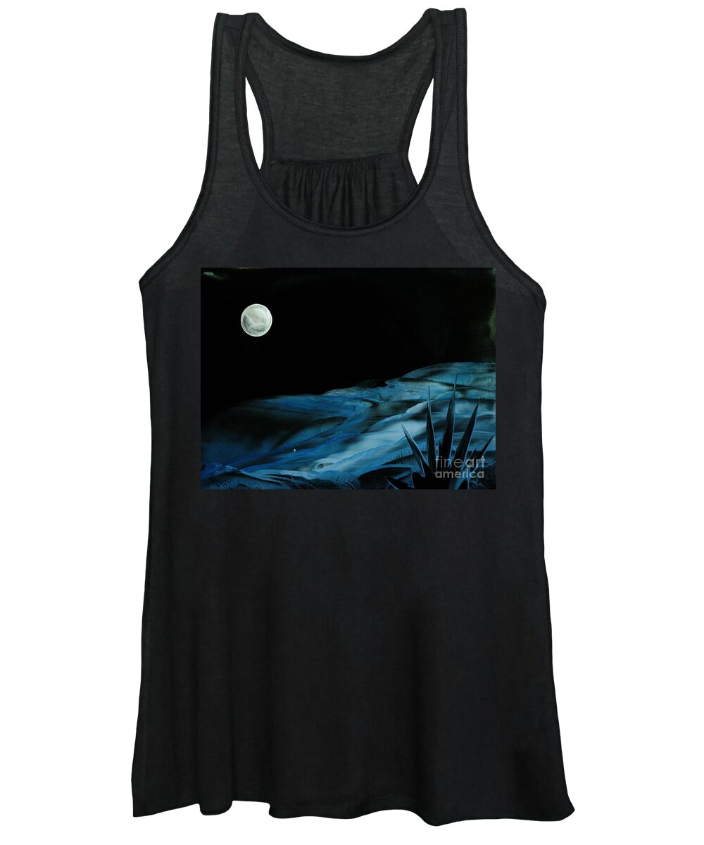 Night Women's Tank Top featuring the painting Midnight by Melinda Etzold