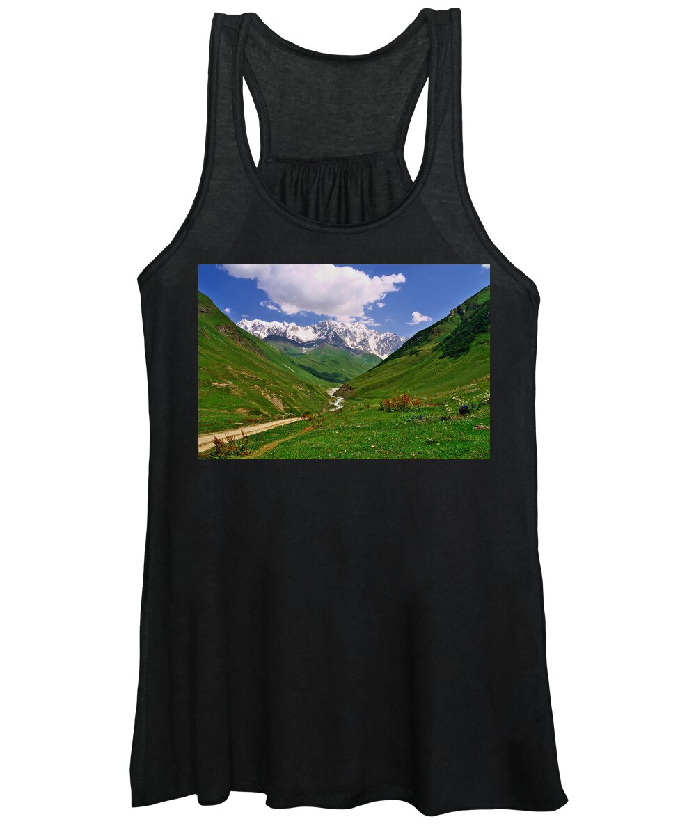Svaneti Women's Tank Top featuring the photograph Mountain valley by Ivan Slosar