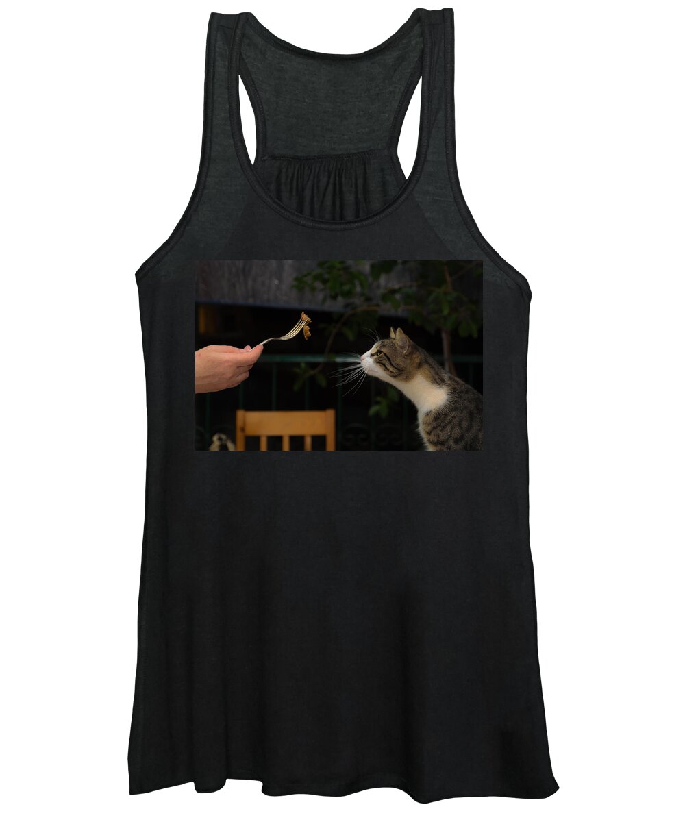 Cat Women's Tank Top featuring the photograph My best most beloved cat by Michael Goyberg