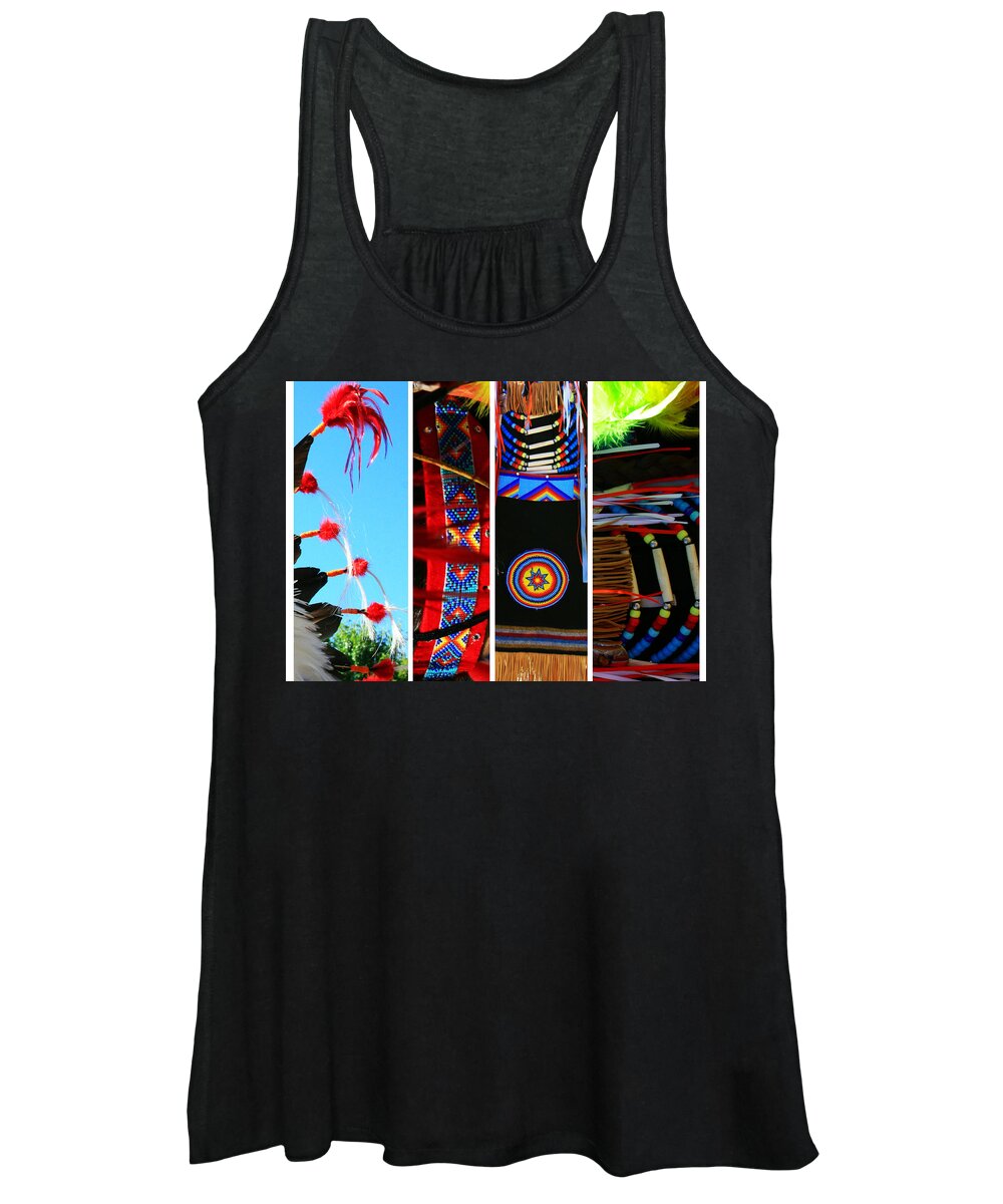 Native American Women's Tank Top featuring the photograph Slices of Native American Heritage by Toni Hopper