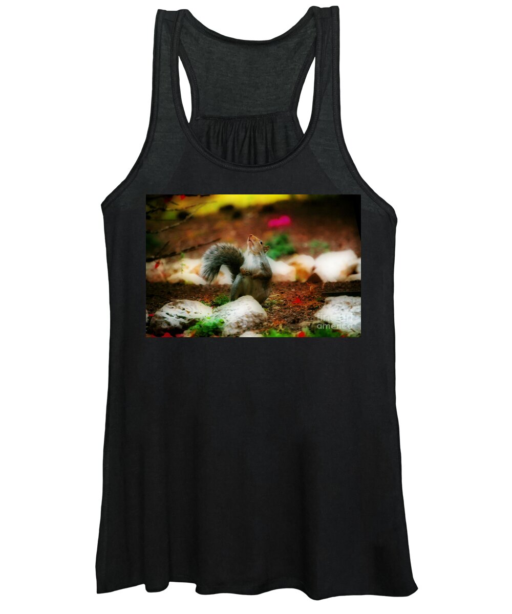 Landscape Women's Tank Top featuring the photograph Oh I Ate To Many Nuts by Peggy Franz