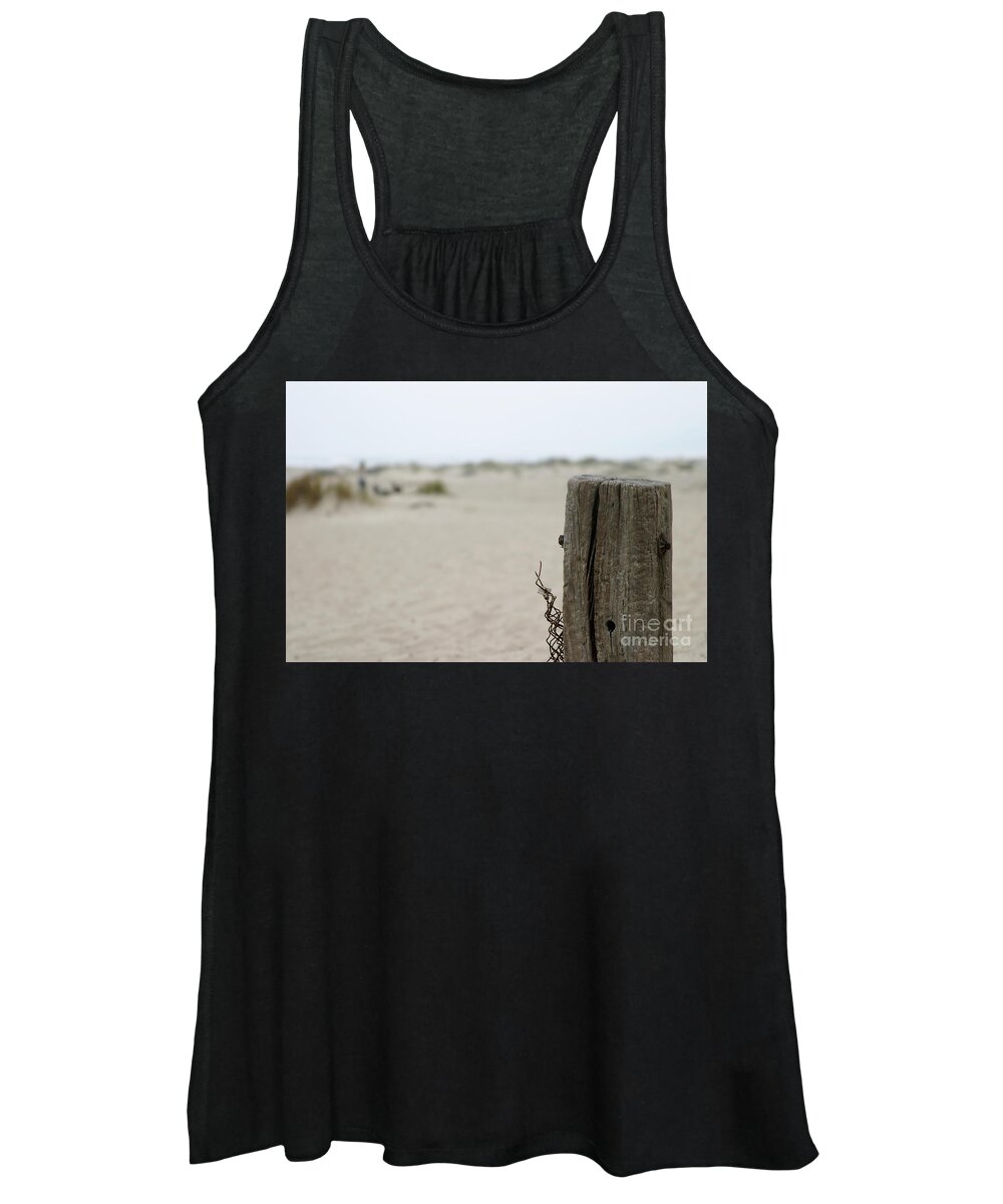 Old Women's Tank Top featuring the photograph Old Fence Pole by Henrik Lehnerer