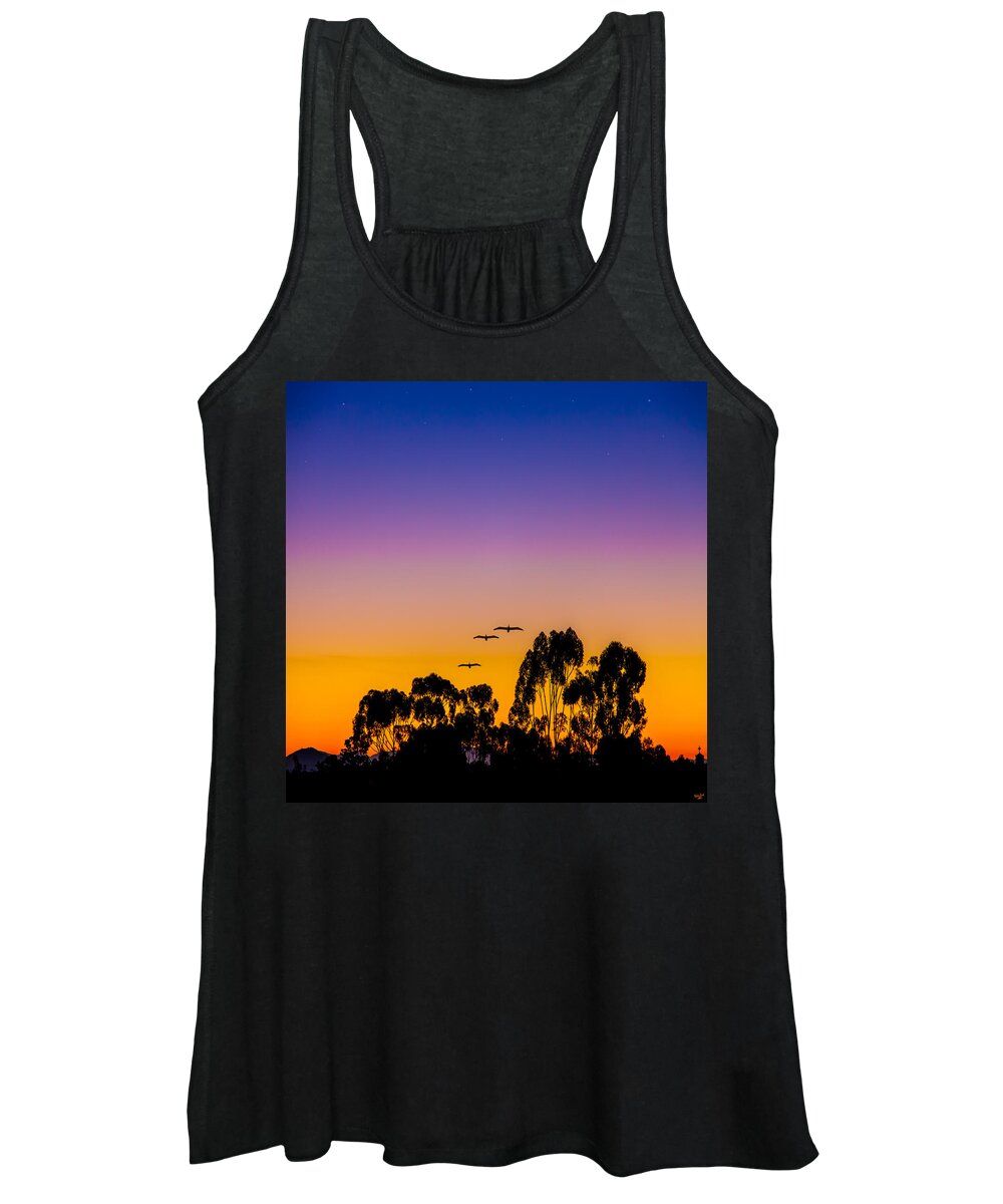 Birds Women's Tank Top featuring the photograph Osibisa Dawn by Chris Lord