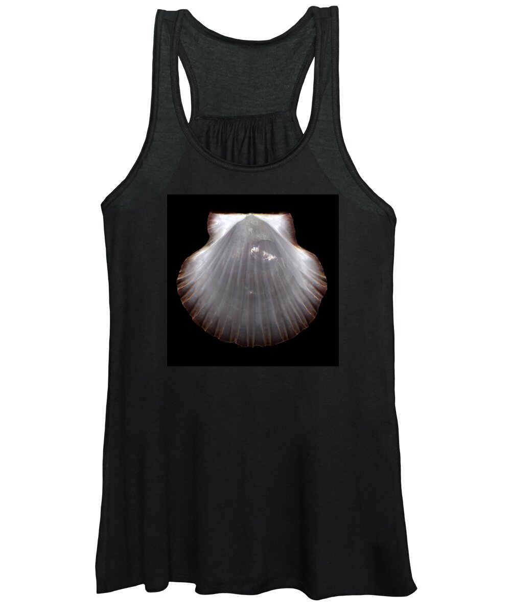 Pearlescent Women's Tank Top featuring the photograph Pearlescent Shell by David Kleinsasser