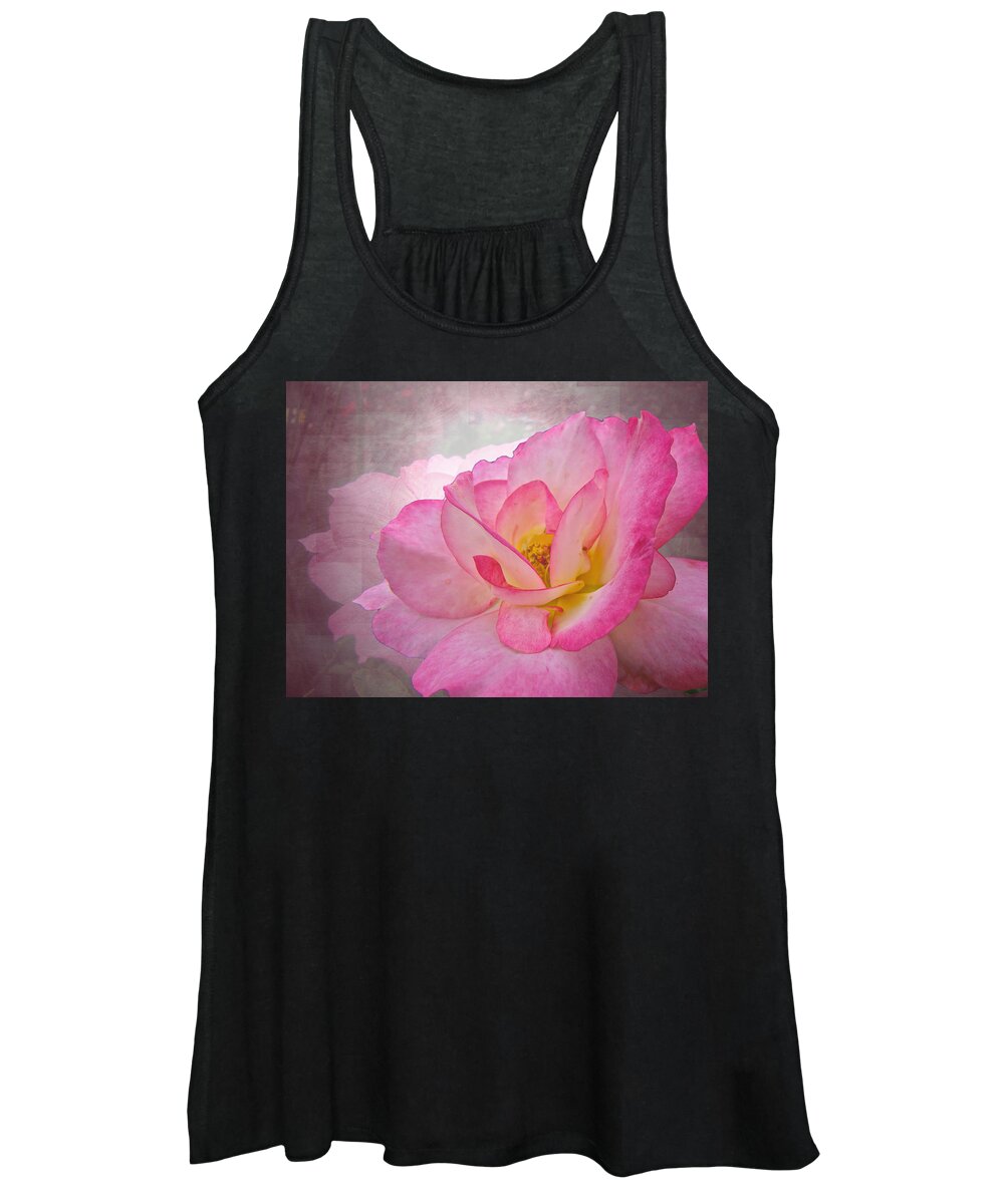 Rose Women's Tank Top featuring the photograph Pink Victorian Rose by Carol Senske