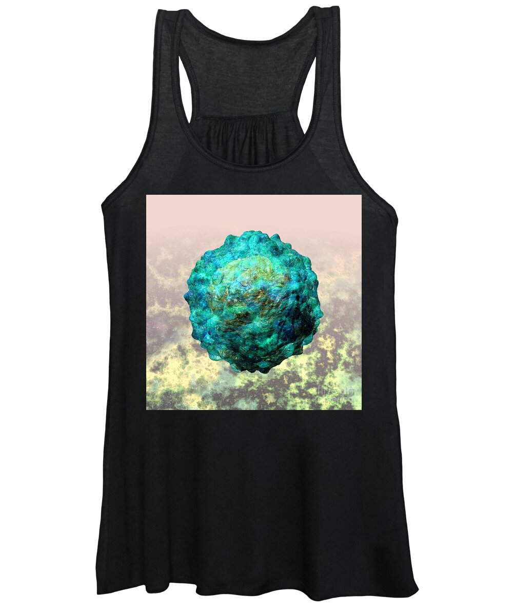 Biological Women's Tank Top featuring the digital art Polio virus particle or virion poliovirus 1 by Russell Kightley