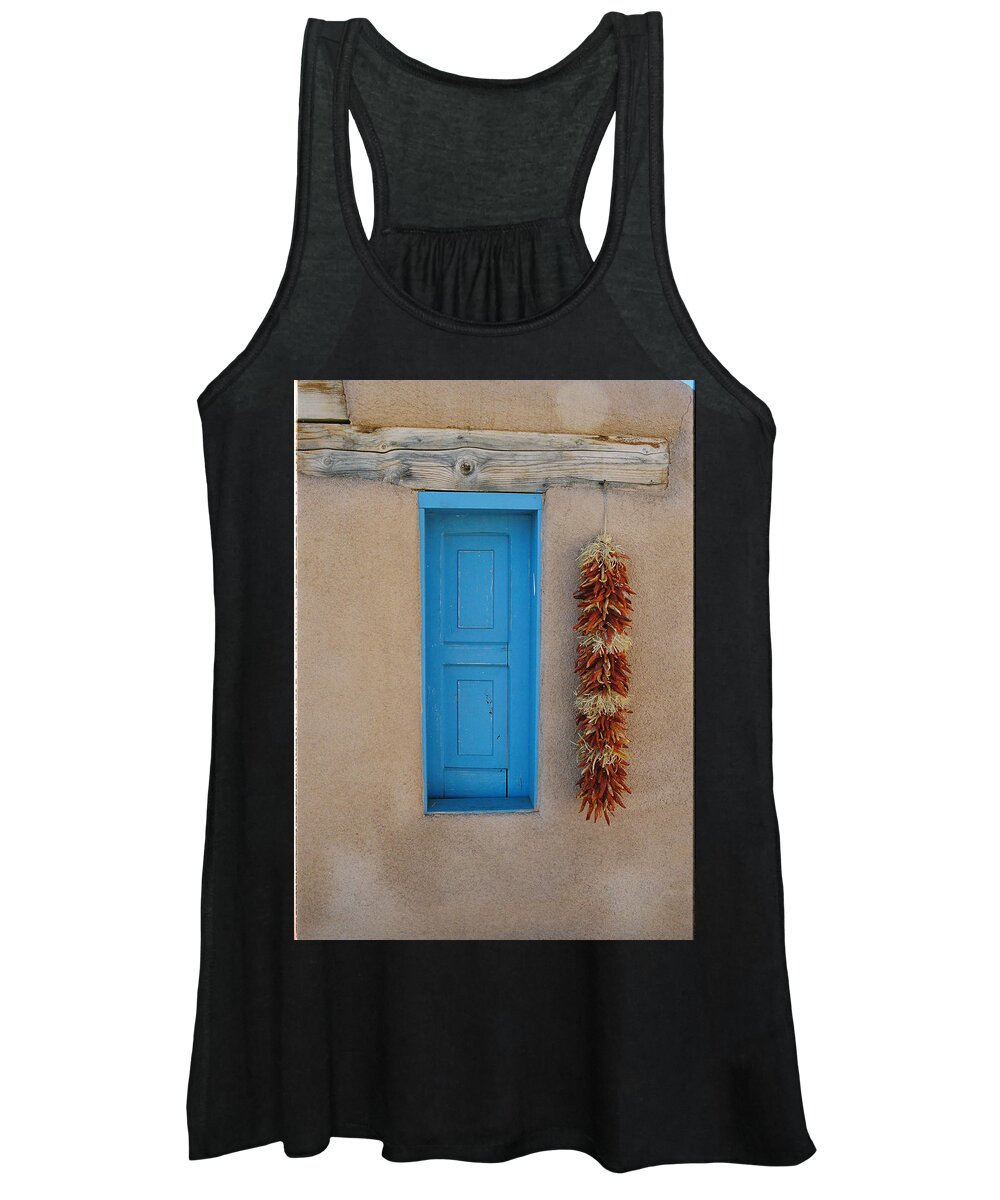 Taos Women's Tank Top featuring the photograph Ranchos de Taos Wall by Ron Weathers