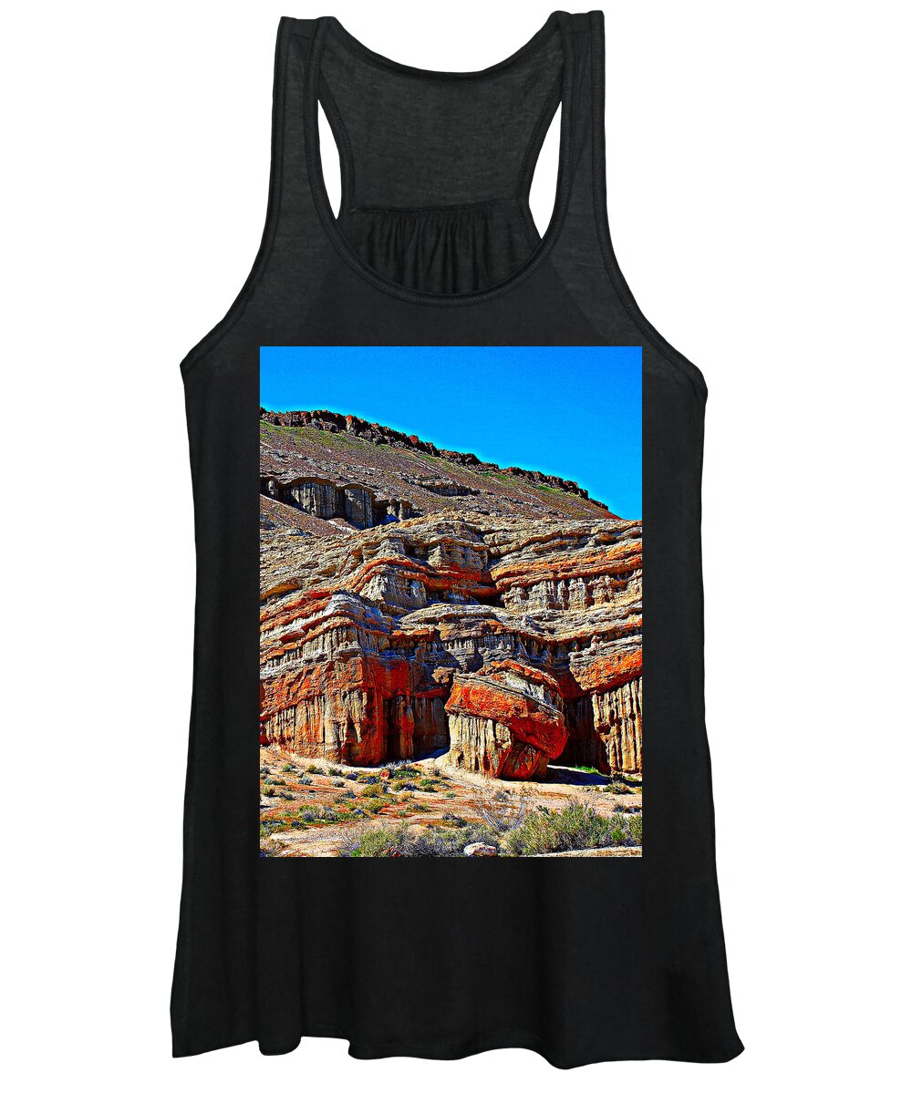 Red Rock Canyon Women's Tank Top featuring the photograph Red Rock Canyon California by John Bennett