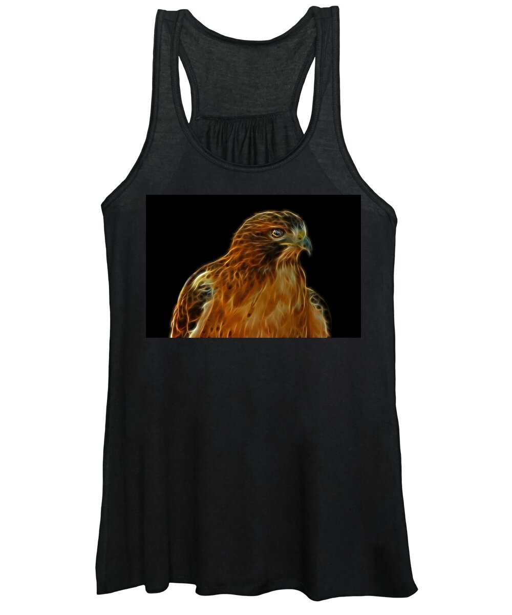 Hawk Women's Tank Top featuring the photograph Red-Tailed Hawk by Sandy Keeton