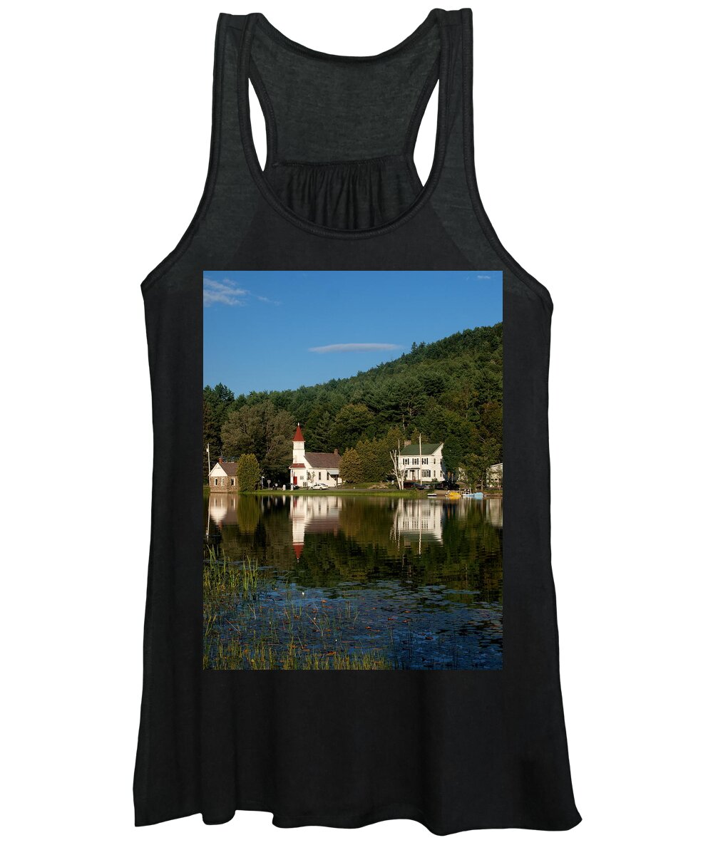 Cross Women's Tank Top featuring the photograph Reflections of the day by Joshua House