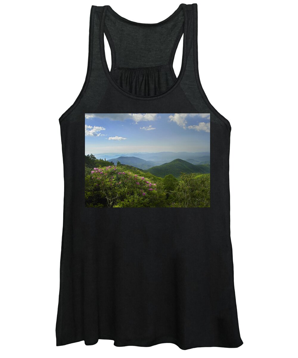 00176868 Women's Tank Top featuring the photograph Rhododendron Tree Flowering At Craggy by Tim Fitzharris