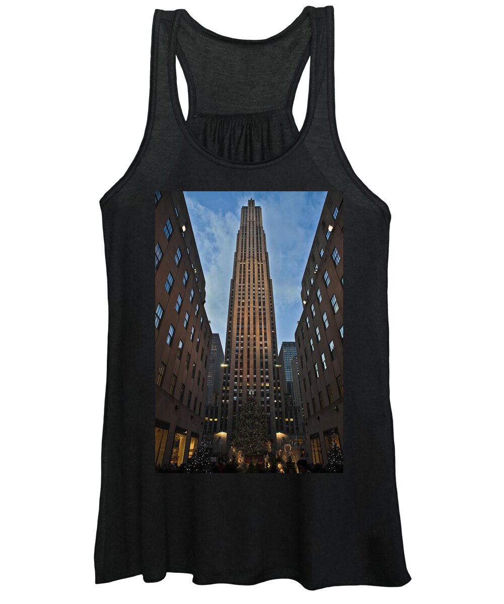 Christmas Tree Women's Tank Top featuring the photograph Rockefeller Tree by Theodore Jones