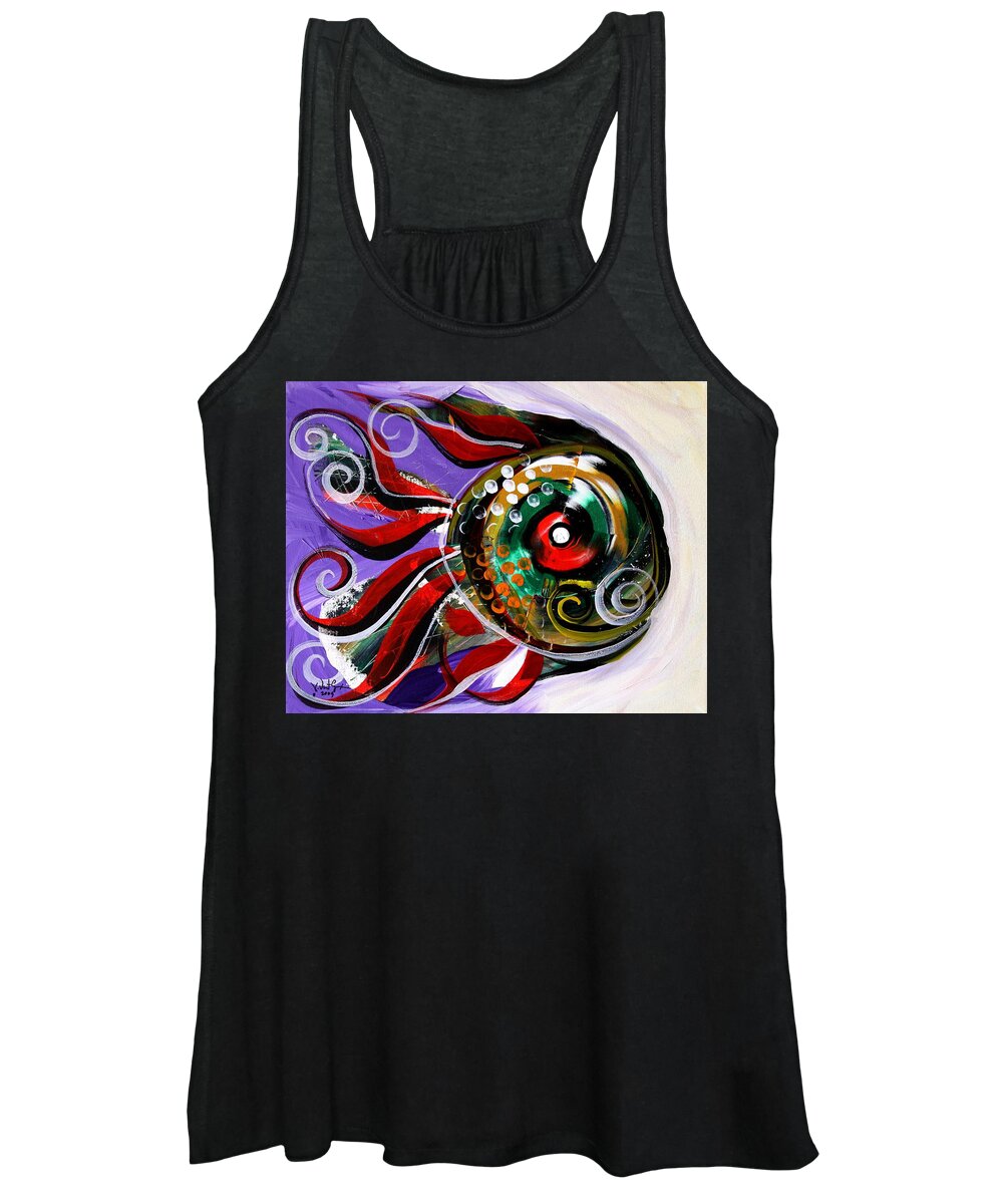 Fish Women's Tank Top featuring the painting Salvador Dali Octo Fish by J Vincent Scarpace