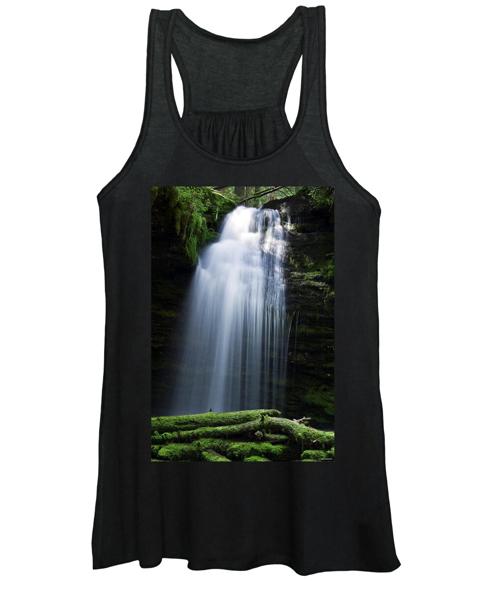 Moss Women's Tank Top featuring the photograph Shadow Falls by Joseph Noonan