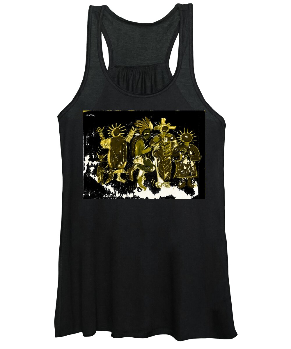 Ancient Civilizations Women's Tank Top featuring the photograph Sky People 5 by Doug Duffey