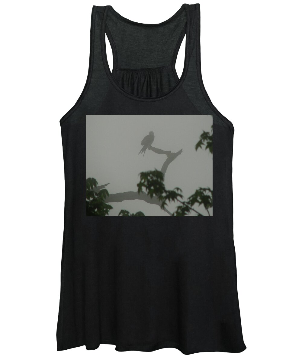 Nature Women's Tank Top featuring the photograph Swallowtail Kite in Fog by Peggy Urban