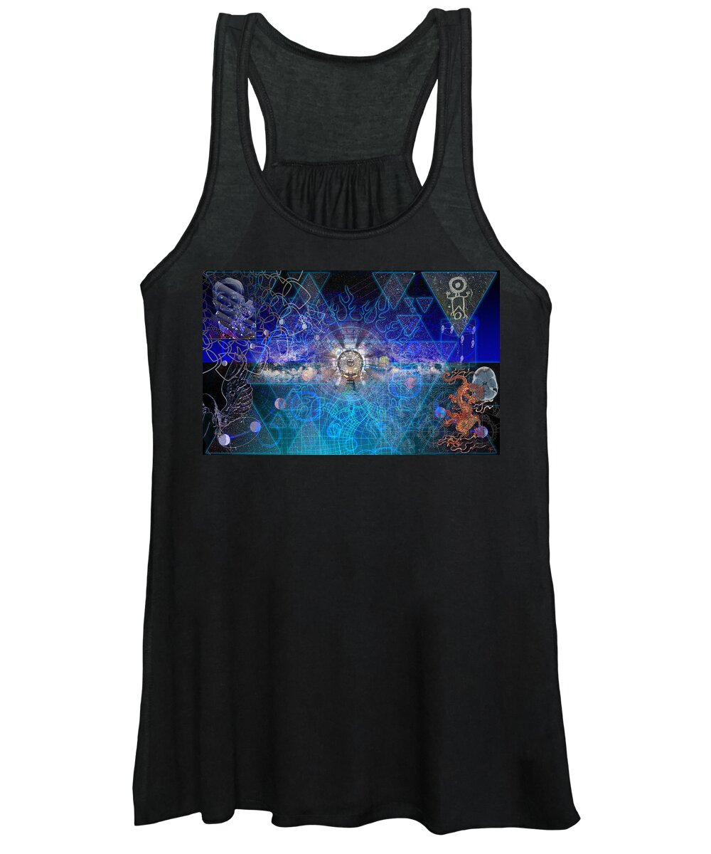Elision Women's Tank Top featuring the digital art Synesthetic Dreamscape by Kenneth Armand Johnson