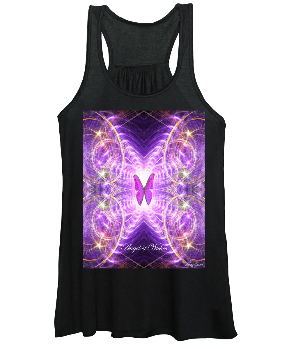 Angel Women's Tank Top featuring the digital art The Angel of Wishes by Diana Haronis
