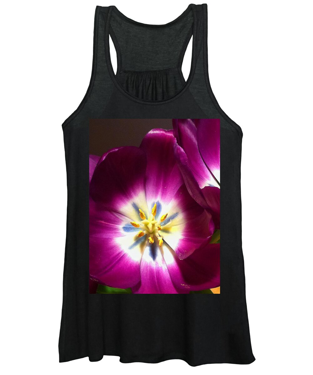 Tulips Women's Tank Top featuring the photograph Tulip Overture by Kathy Corday