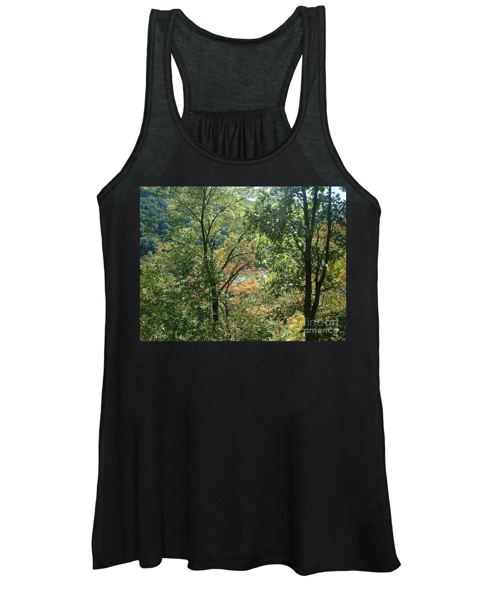 Virginia Women's Tank Top featuring the photograph Virginia Walk in the Woods by Mark Robbins