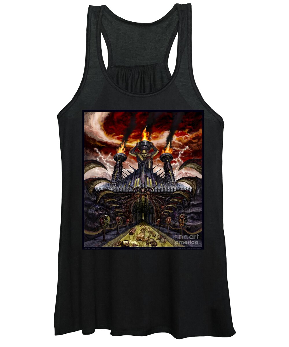 Hideous Deformity Women's Tank Top featuring the mixed media Wasted Existence by Tony Koehl