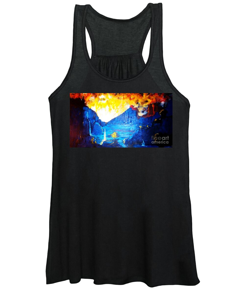 Fantasy Women's Tank Top featuring the painting What Dreams May Come by Stefan Duncan