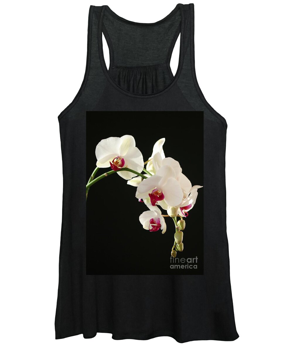 Orchid Women's Tank Top featuring the photograph White Orchids by Sabrina L Ryan