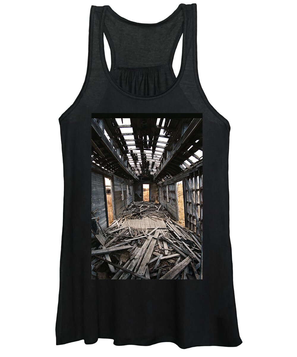 Colfax Women's Tank Top featuring the photograph Ghost Train by Ron Weathers