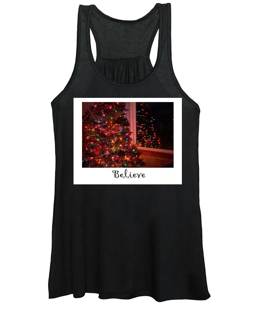 Christmas Women's Tank Top featuring the photograph Believe #1 by Traci Cottingham