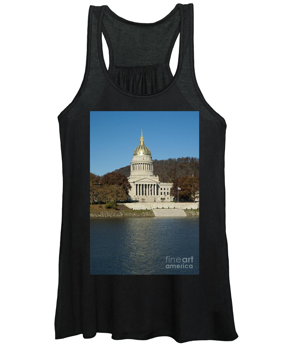 Capital Women's Tank Top featuring the photograph Capital of West Virginia in Charleston #1 by Anthony Totah