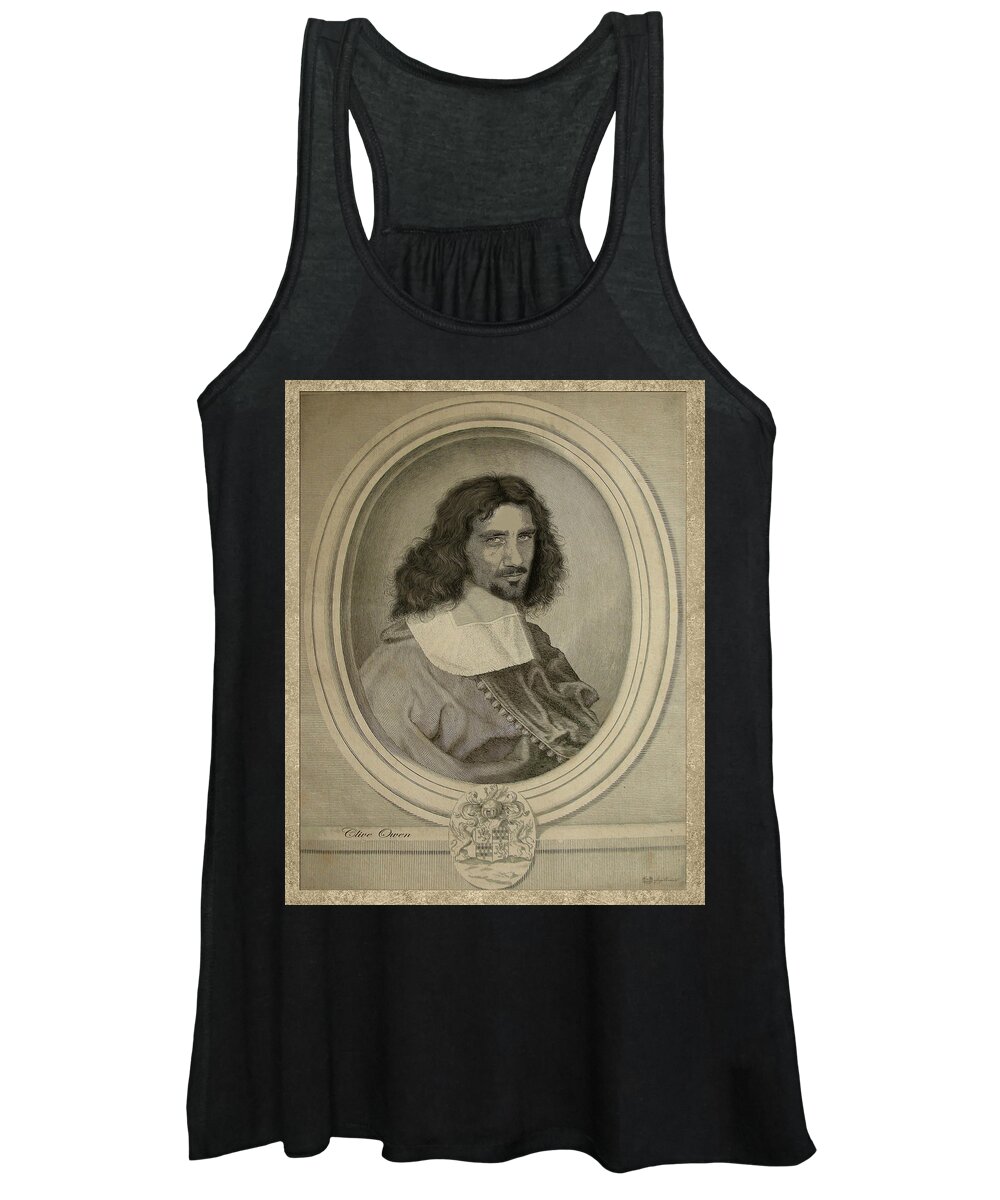 Art Women's Tank Top featuring the photograph Celebrity Etchings - Clive Owen #1 by Serge Averbukh