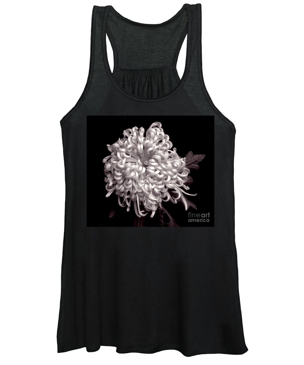 Flower Women's Tank Top featuring the photograph Chrysanthenmum 'Satin Ribbon' #1 by Ann Jacobson