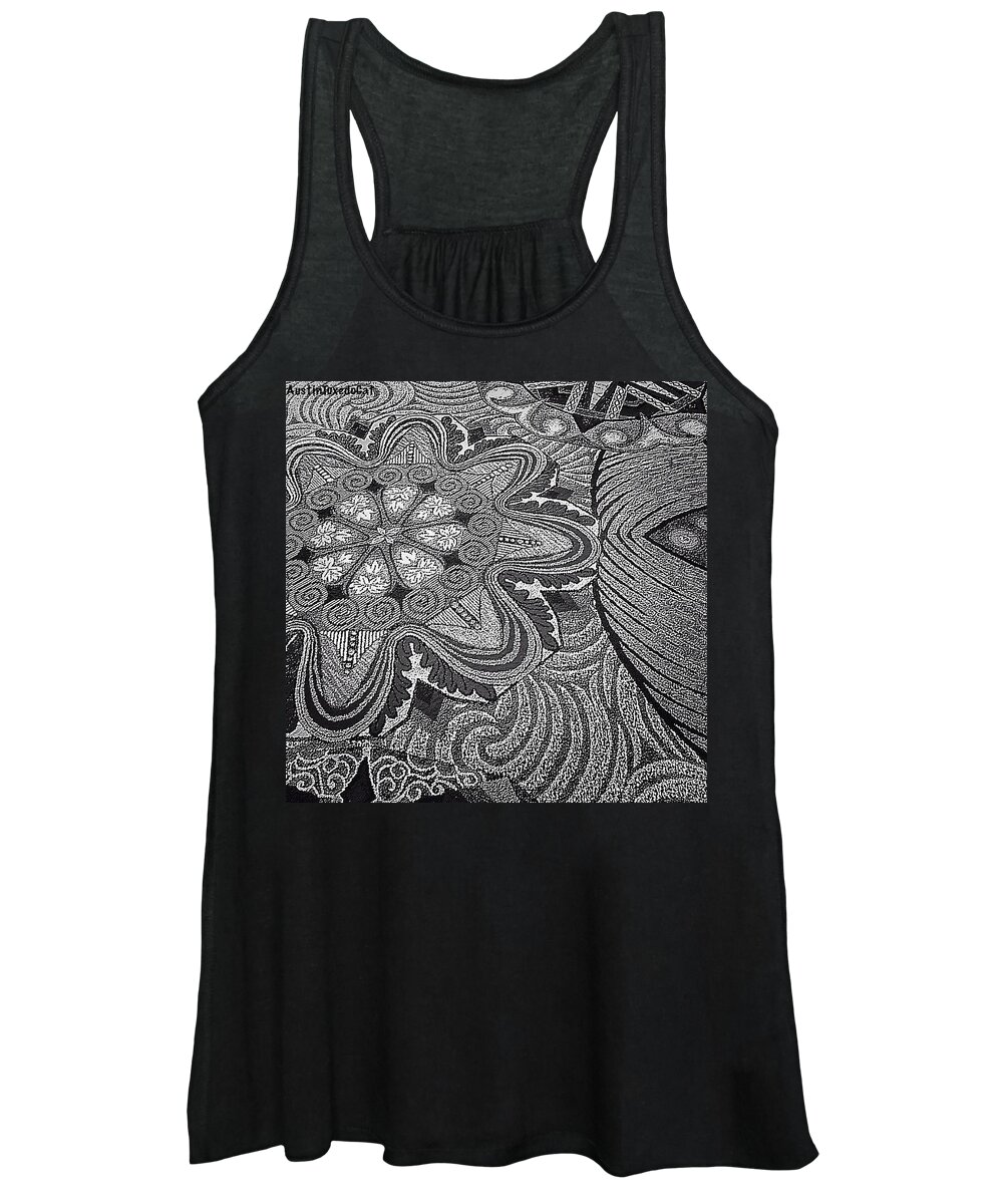 Bnw_zone Women's Tank Top featuring the photograph Friday Afternoon Photoshopping! Much #1 by Austin Tuxedo Cat
