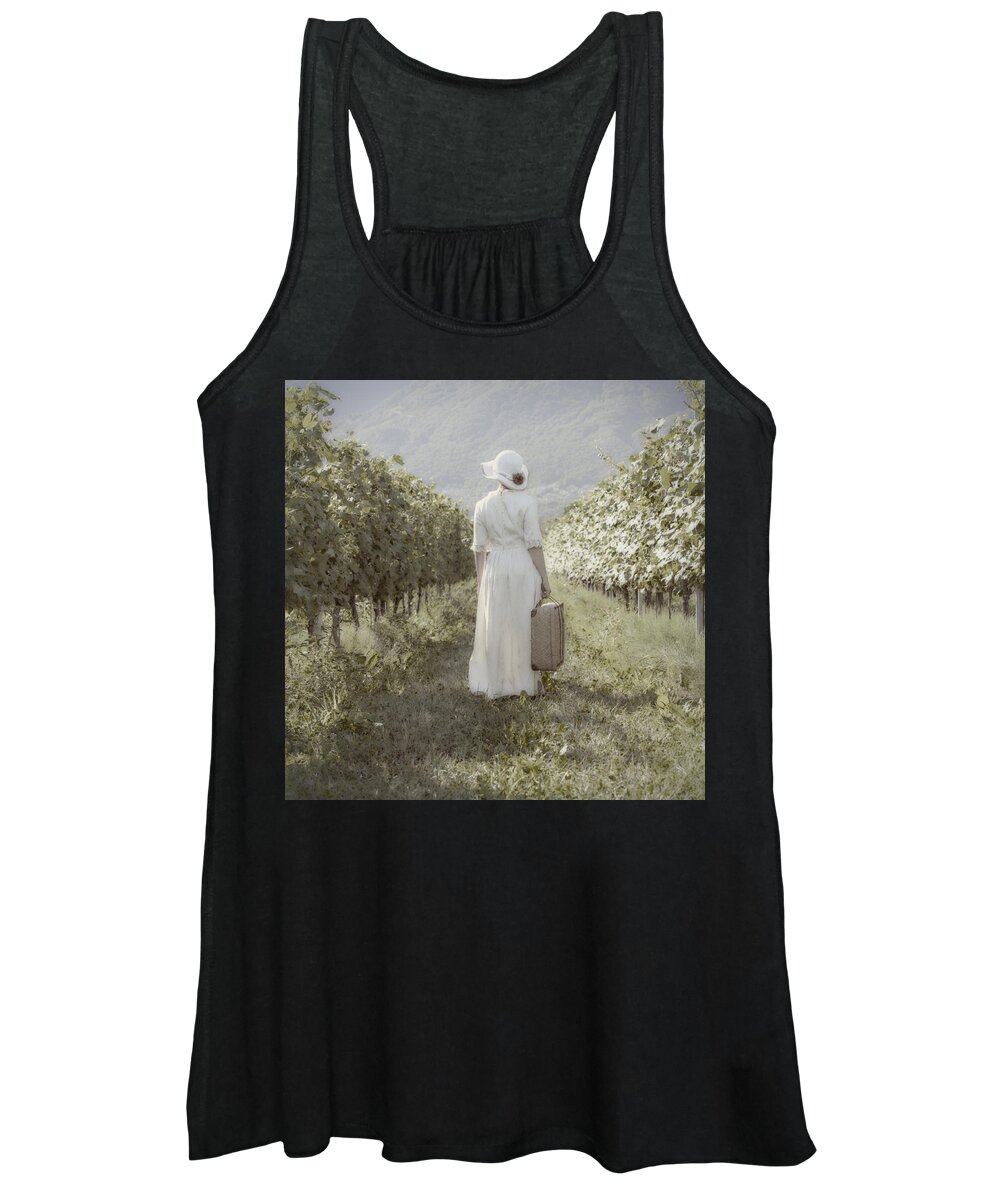 Female Women's Tank Top featuring the photograph Lady In Vineyard #1 by Joana Kruse
