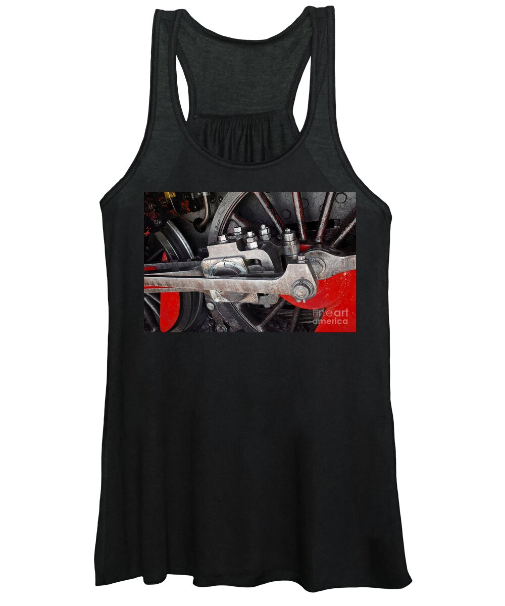 Antique Women's Tank Top featuring the photograph Locomotive Wheel #1 by Carlos Caetano